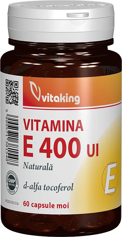 Vitamina E naturala 400UI, 60 capsule gelatinoase, Vitaking — preț și oferte