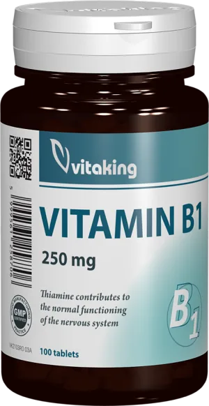 Vitamina B1 Tiamina 250mg, 100 comprimate, Vitaking