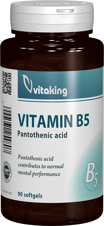 Vitamina B5 Acid pantotenic 200mg, 90 capsule gelatinoase, Vitaking — preț și oferte