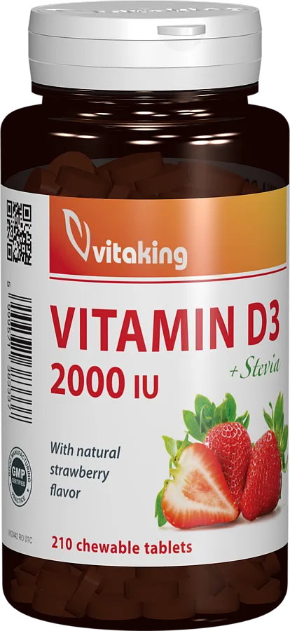 Vitamina D3 2000UI, 210 comprimate masticabile, Vitaking — preț și oferte