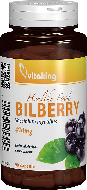 Extract de afin negru Bilberry 470mg, 90 capsule, Vitaking — preț și oferte