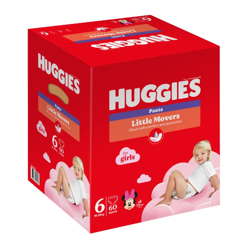 Scutece chilotel, Fetite, Marimea 6, 15-25 kg, 60 bucati, Huggies — preț și oferte