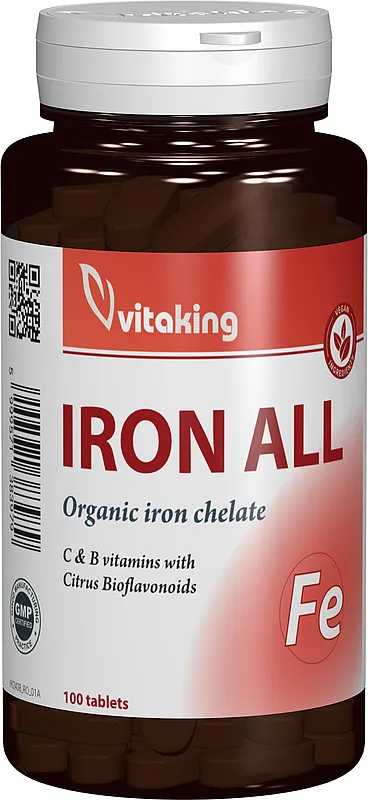Fier cu vitaminele B si C, 100 comprimate, Vitaking — preț și oferte