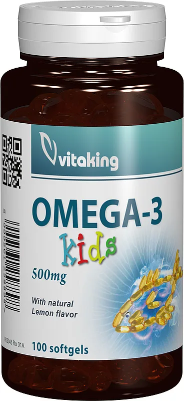 Omega 3 natural pentru copii, 100 capsule gelatinoase, Vitaking — preț și oferte