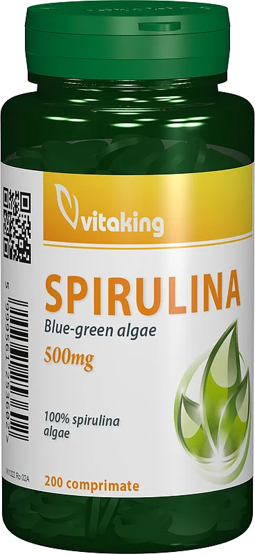 Spirulina 500mg, 200 comprimate, Vitaking — preț și oferte