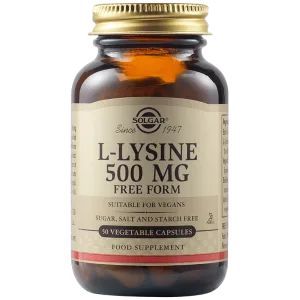 L-Lizina 500mg, 50 capsule vegetale, Solgar