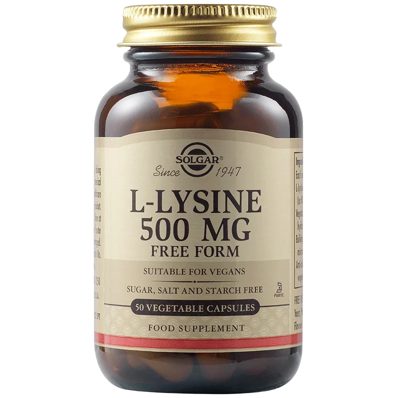 L-Lizina 500mg, 50 capsule vegetale, Solgar — preț și oferte