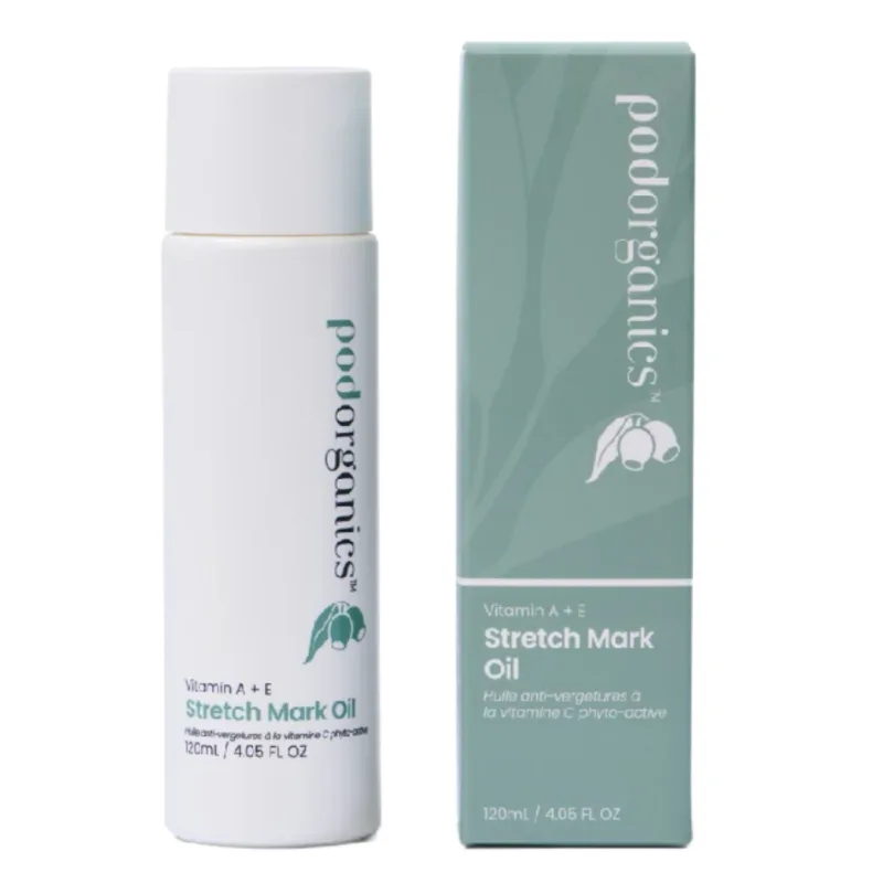 Ulei pentru vergeturi cu vitaminele A și E, 120ml, Pod Organics — preț și oferte