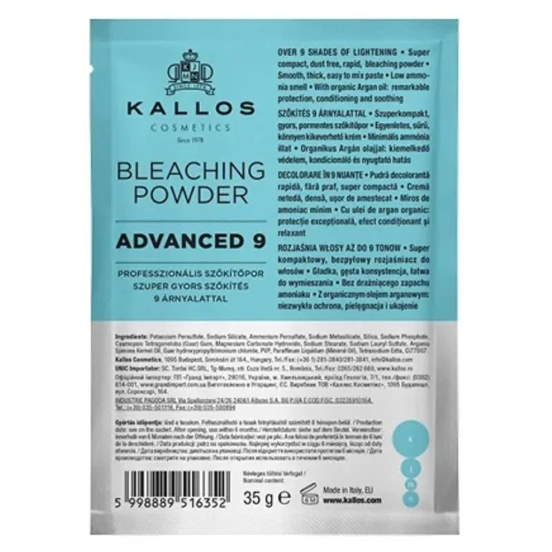 Pudra decoloranta Advanced 9 nuante, 35g, Kallos Kallos Cosmetics — preț și oferte