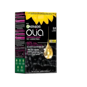Vopsea de par permanenta fara amoniac 2.0 Black Diamond Olia, 174ml, Garnier