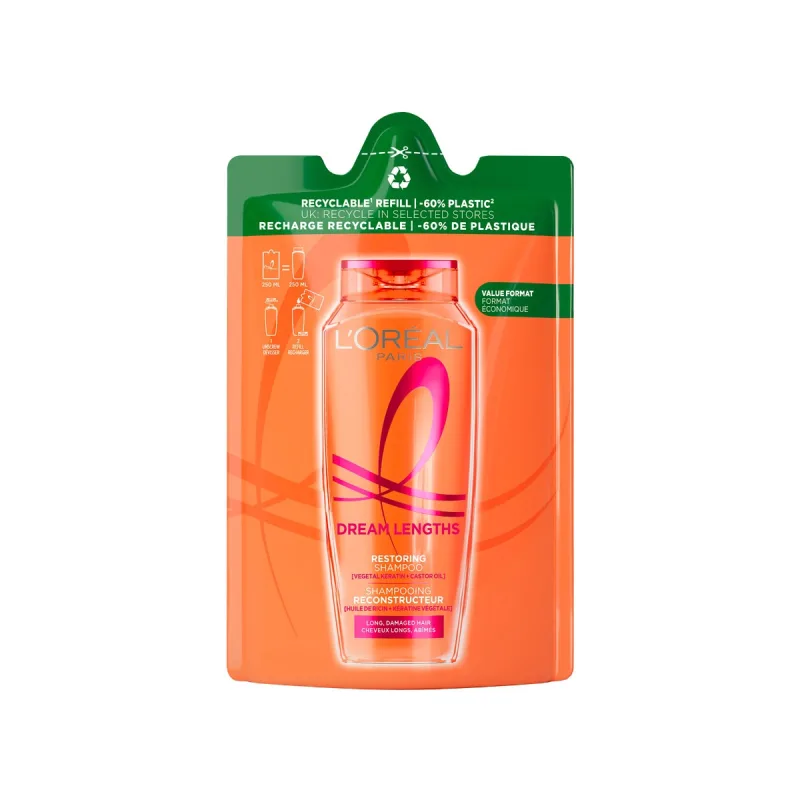 Sampon reparator pentru par lung degradat Dream Long rezerva eco, 250ml, Elseve — preț și oferte