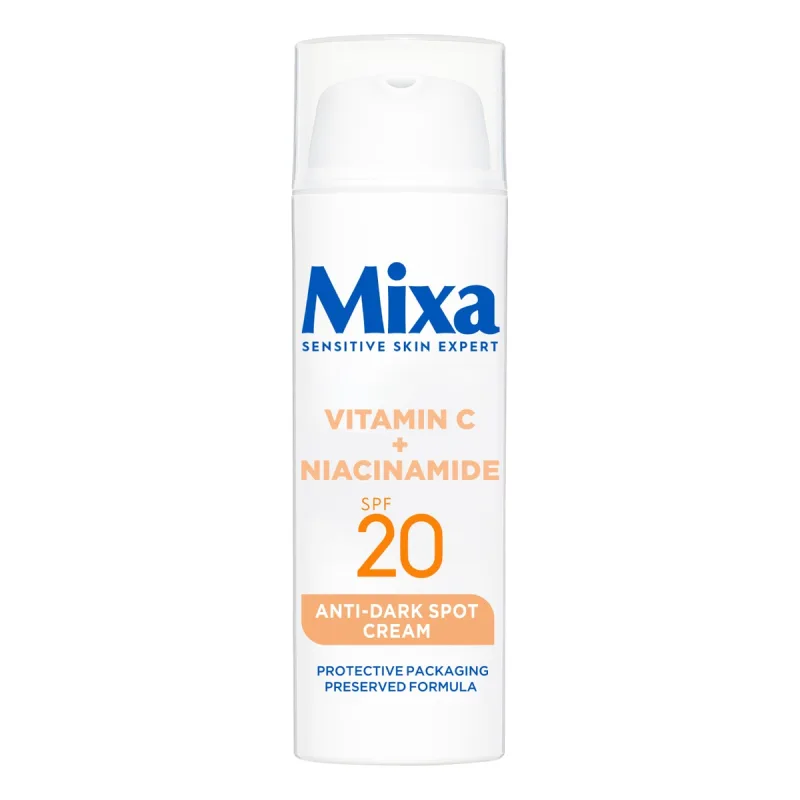 Crema anti-pete pigmentare cu SPF20 pentru tenul sensibil, 50ml, Mixa — preț și oferte