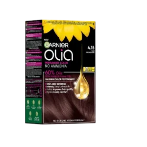 Vopsea de par permanenta fara amoniac 4.15 Iced Chocolate Olia, 174ml, Garnier