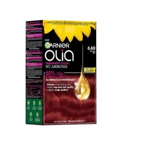 Vopsea de par permanenta fara amoniac 6.60 Intense Red Olia, 174ml, Garnier