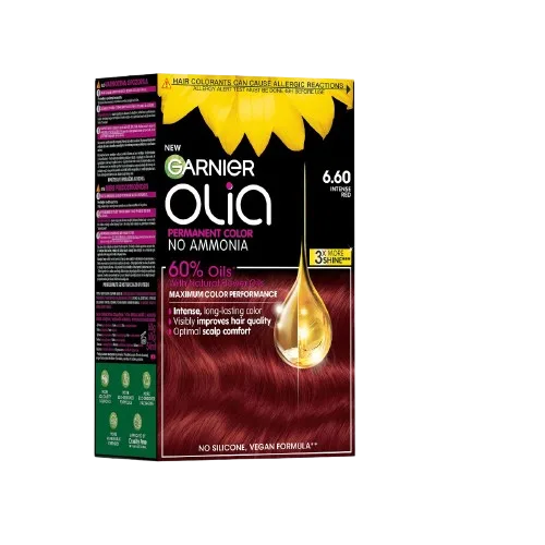 Vopsea de par permanenta fara amoniac 6.60 Intense Red Olia, 174ml, Garnier — preț și oferte