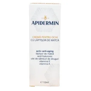 Crema pentru ochi anti-aging cu laptisor de matca, 10ml, Apidermin