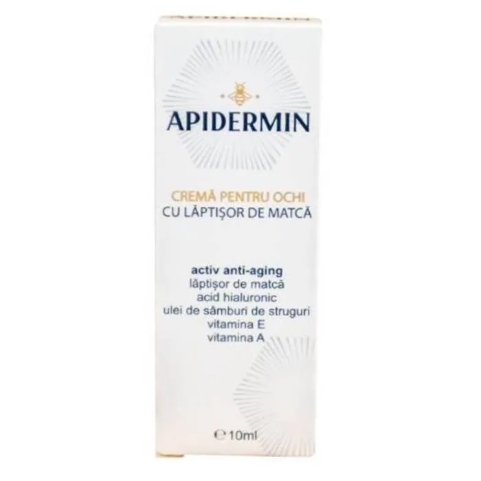 Crema pentru ochi anti-aging cu laptisor de matca, 10ml, Apidermin — preț și oferte
