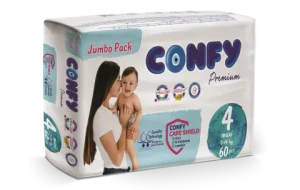 Scutece copii pentru 7 - 14kg Nr.4 Premium Maxi, 60 bucati, Confy