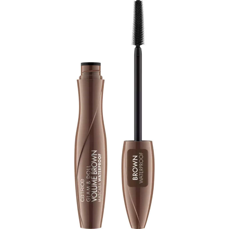 Rimel rezistent la apa Glam & Doll Volume Brown, 10ml, Catrice — preț și oferte