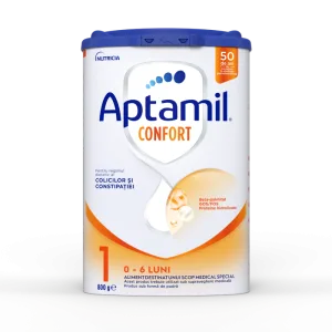 Lapte praf Confort 1, 0-6 luni, 800g, Aptamil