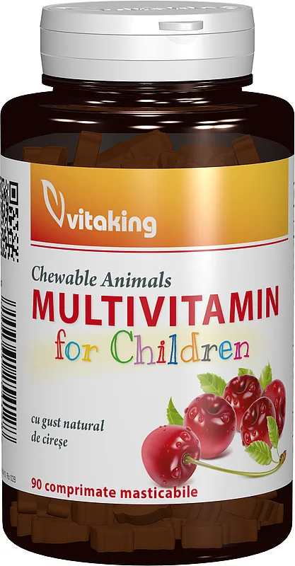Multivitamine cu minerale pentru copii, 90 comprimate masticabile, Vitaking — preț și oferte