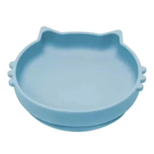 Bol din silicon Kitty II - Aqua Blue, 1 bucata, Appekids