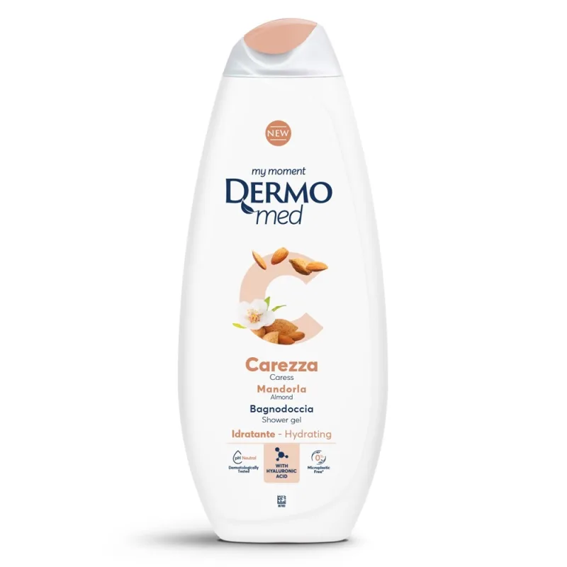 Gel de dus cu aroma de migdale Carezza, 750ml, Dermomed — preț și oferte