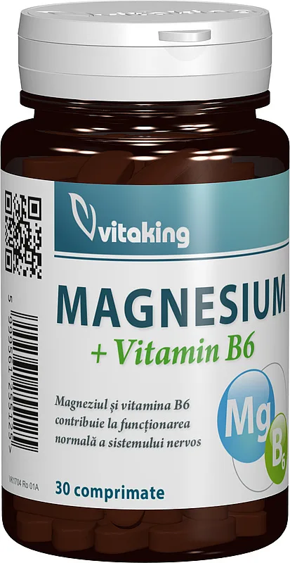 Magneziu + Vitamina B6, 30 comprimate, Vitaking — preț și oferte