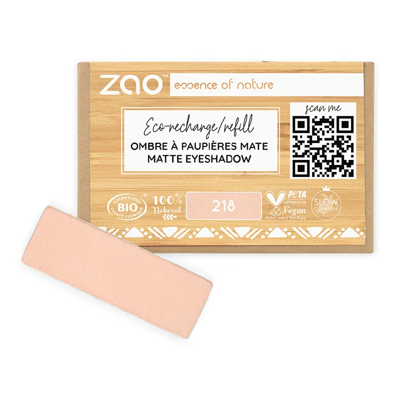 Fard de pleoape, mat, 218, Apricot Nude, Zao ZAO ORGANIC MAKEUP — preț și oferte