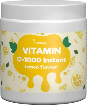 Pulbere instant de Vitamina C cu aroma de lamaie, 400g, Vitaking