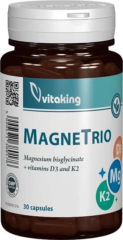 MagneTrio Vitamina K2 + Magneziu + Vitamina D3, 30 capsule, Vitaking — preț și oferte