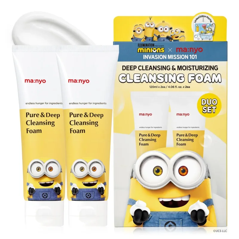 Set Spuma de curatare Pure & Deep Cleansing Foam, 2 x 120ml, Ma:nyo — preț și oferte
