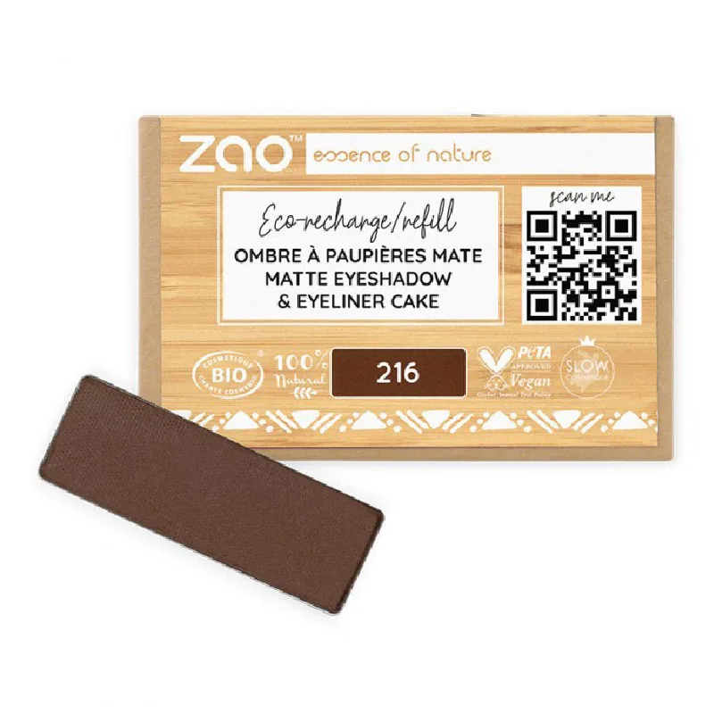 Fard de pleoape mat, 216 Brown, Zao ZAO ORGANIC MAKEUP — preț și oferte