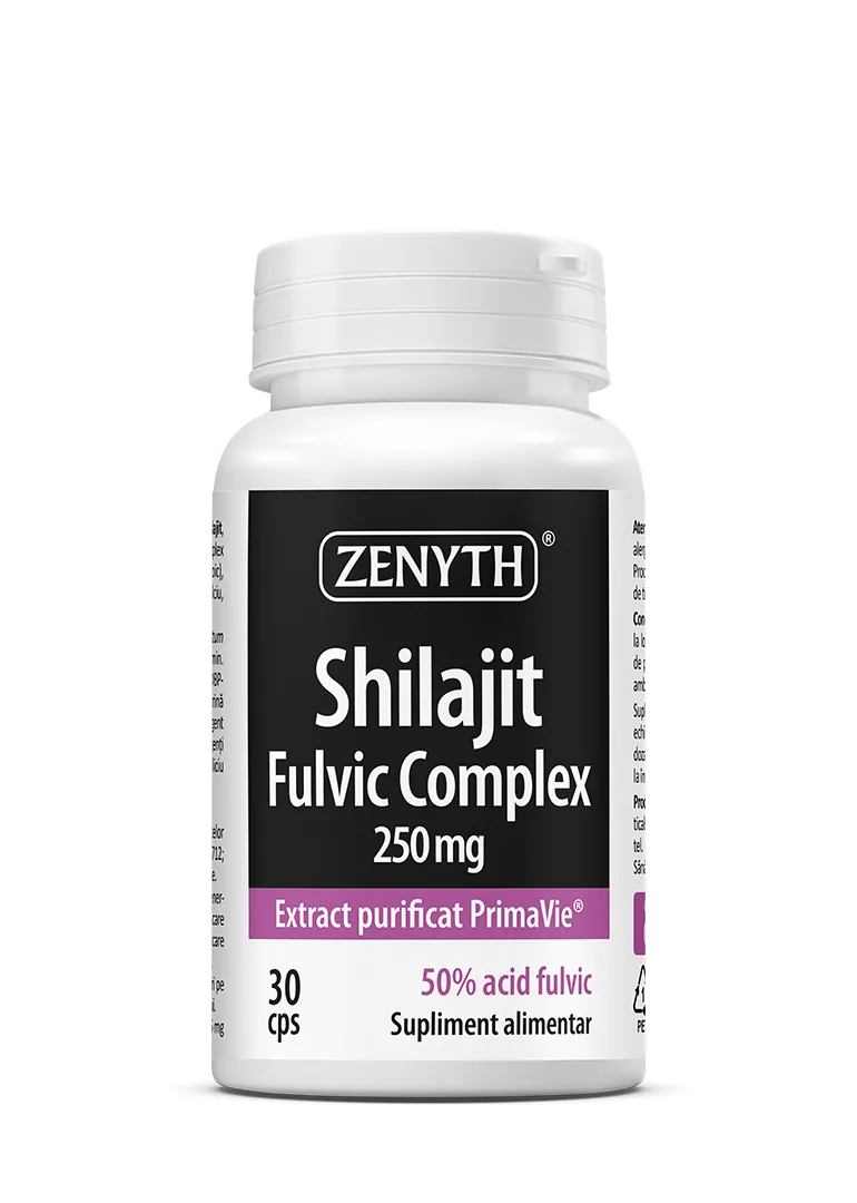 Shilajit Fulvic Complex 250mg, 30 capsule, Zenyth — preț și oferte