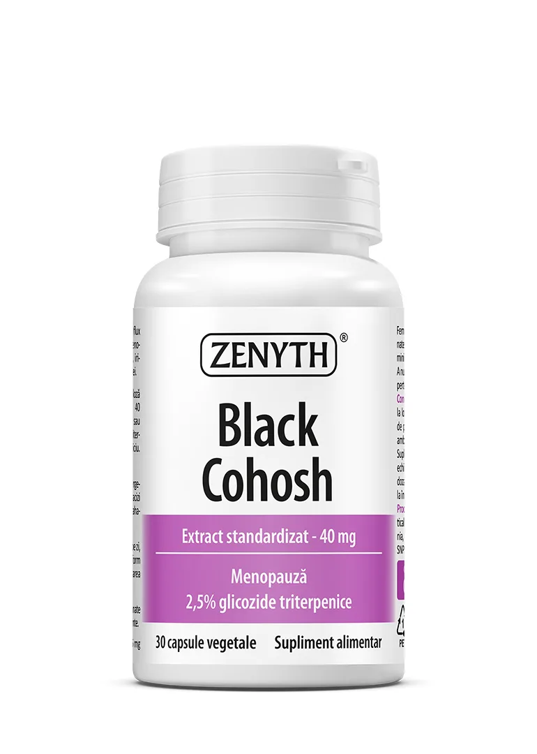 Extract standardizat de Black Cohosh, 30 capsule vegetale, Zenyth — preț și oferte