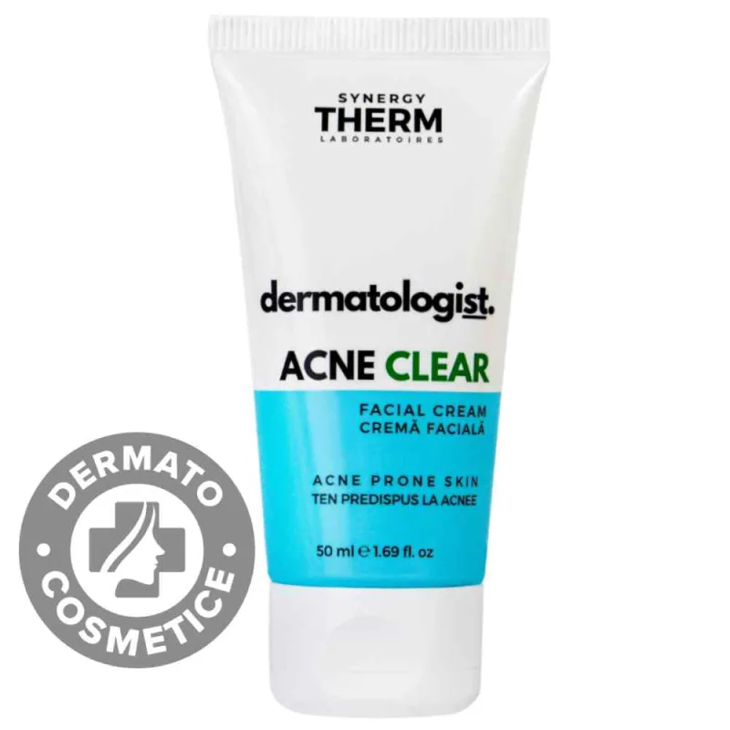 Crema pentru ten acneic Dermatologist Acne Clear, 50ml, Synergy Therm — preț și oferte