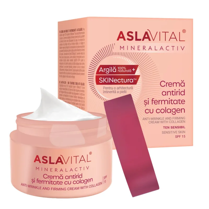 Crema antirid si fermitate cu colagen MineralActiv, 50ml, Aslavital — preț și oferte