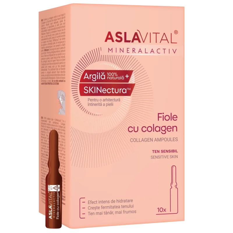 Fiole cu colagen MineralActiv, 10 x 2ml, Aslavital — preț și oferte