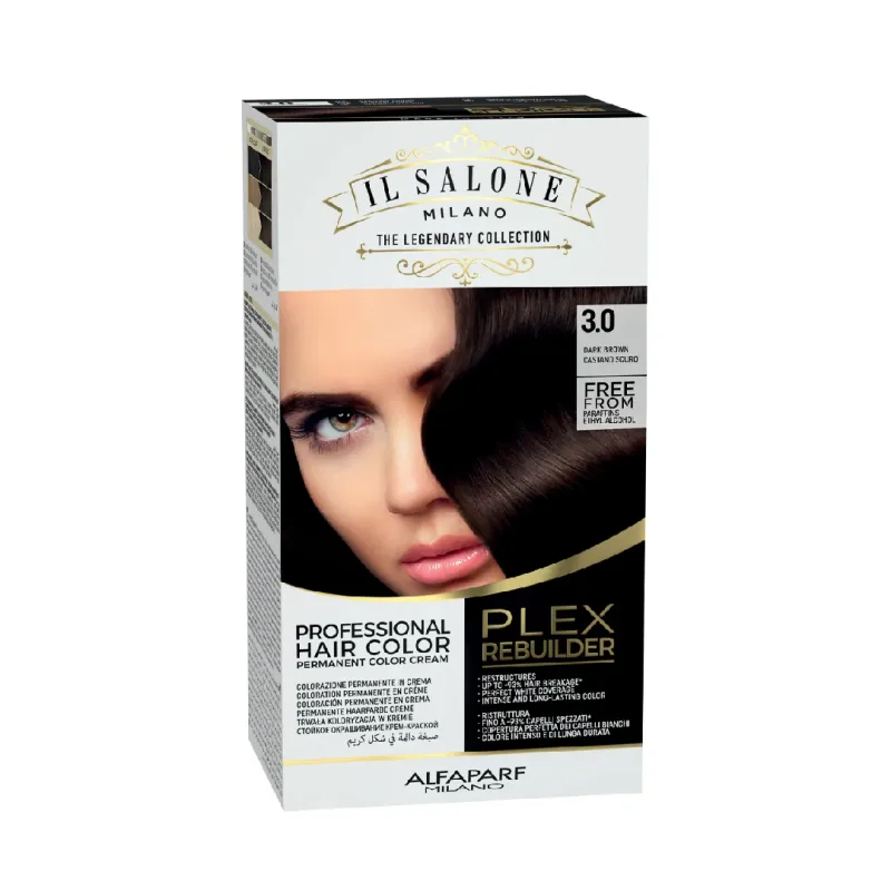 Vopsea permanenta Plex Rebuilder Nr. 3.0 Dark Brown, 100ml, Il Salone Milano — preț și oferte