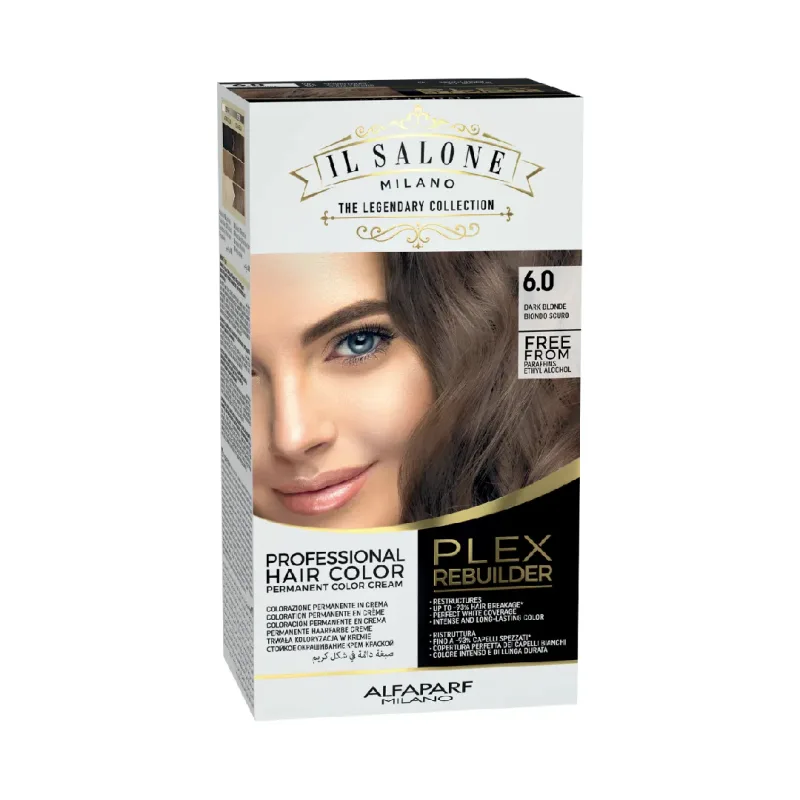 Vopsea permanenta Il Salone Plex Rebuilder Nr. 6.0 Dark Blonde, 100ml, Alfaparf Milano Professional — preț și oferte