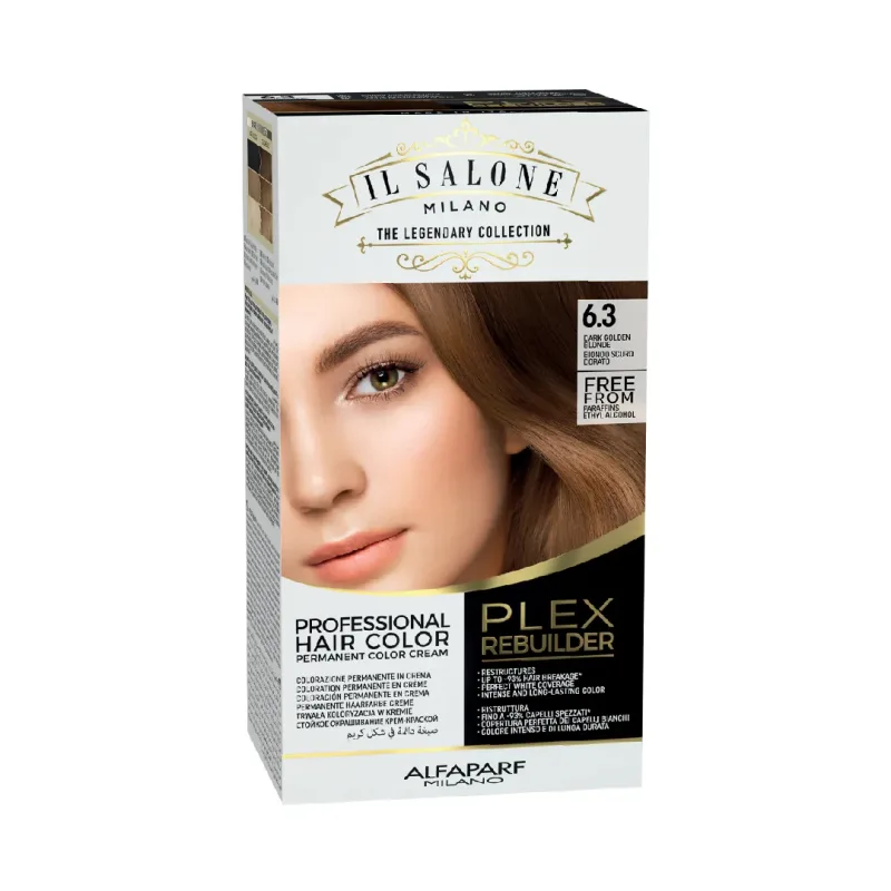 Vopsea permanenta Plex Rebuilder Nr. 6.3 Dark Golden Blonde, 100ml, Il Salone Milano — preț și oferte
