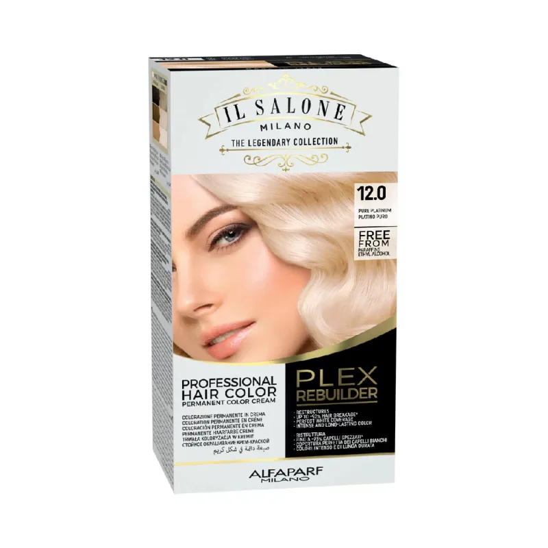 Vopsea permanenta Plex Rebuilder Nr. 12.0 Pure Platinum, 100ml, Il Salone Milano — preț și oferte