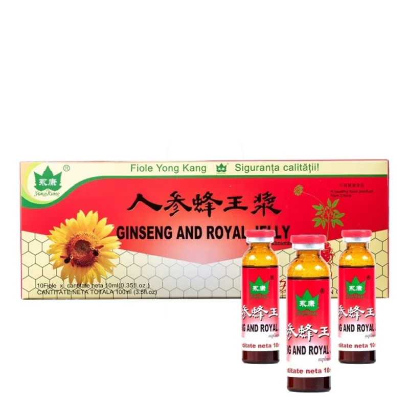 Ginseng si Royal Jelly, 10 fiole, Yongkang International China YONG KANG INTERNATIONAL — preț și oferte