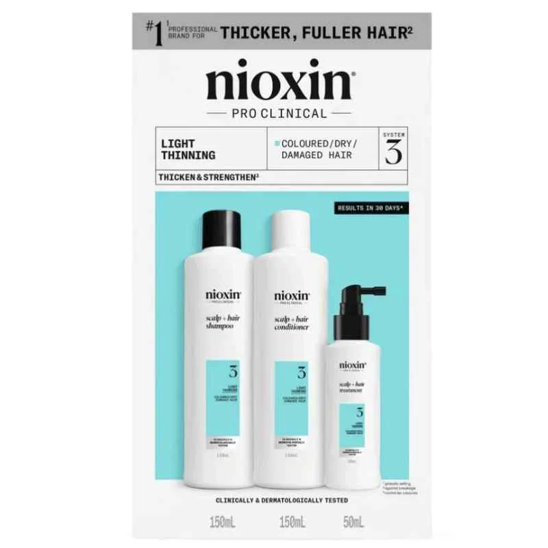 Set anti-cadere pentru par vopsit Pro Clinical System 3, Nioxin — preț și oferte