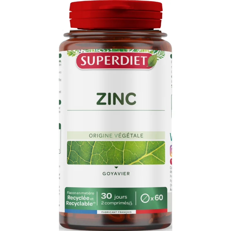 Zinc natural, 60 comprimate, Superdiet — preț și oferte