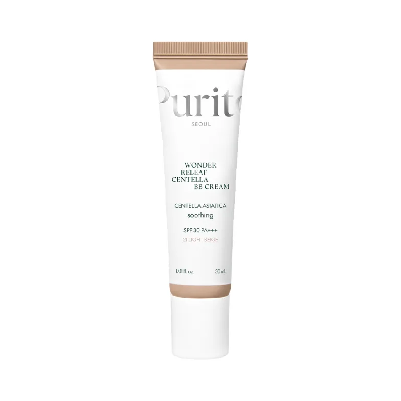 BB Cream cu SPF30 PA+++ Wonder Releaf Centella 21 Light Beige, 30ml, Purito — preț și oferte
