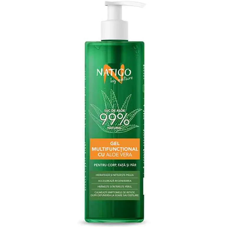Gel corporal multifunctional cu 99% aloe vera, 400ml, Natigo By Nature — preț și oferte