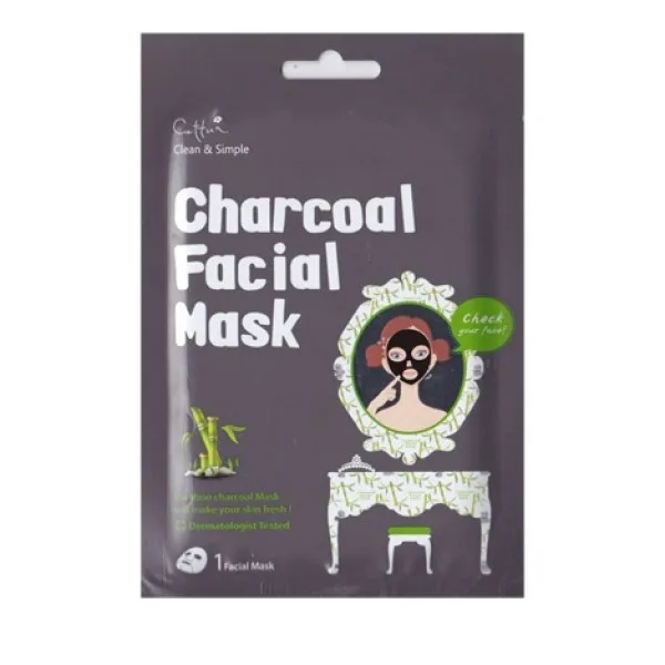 Masca tip servetel cu carbune si Houttuynia Cordata, 20g, Cettua — preț și oferte
