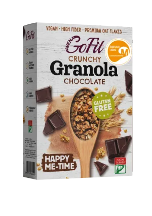 Granola cu ciocolata fara gluten, 250g, Avena GoFit