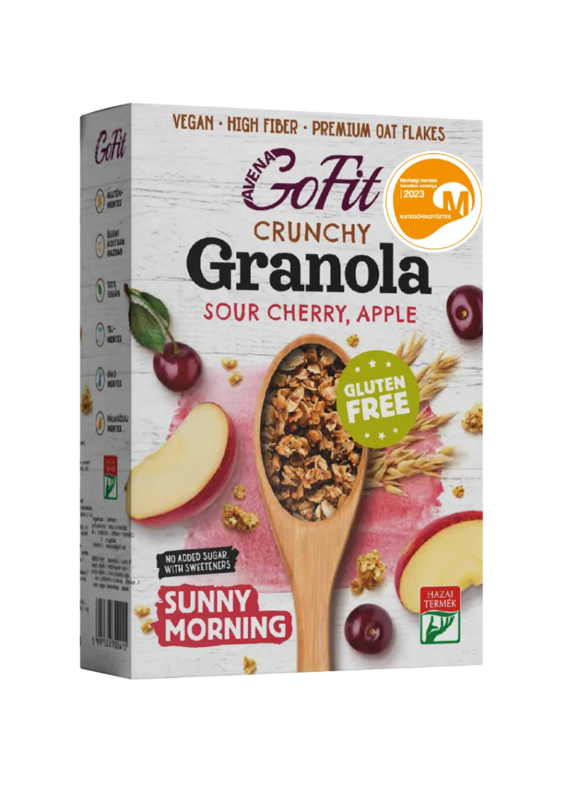 Granola cu cirese si mere fara gluten, 250g, Avena GoFit — preț și oferte